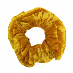 Antique Gold Velvet Scrunchie