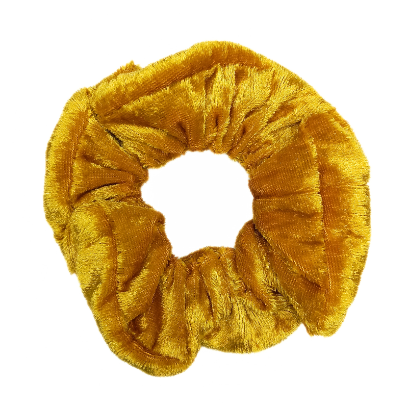 Antique Gold Velvet Scrunchie