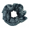 Steel Grey Velvet Scrunchie