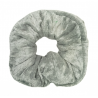 Silver Velvet Scrunchie