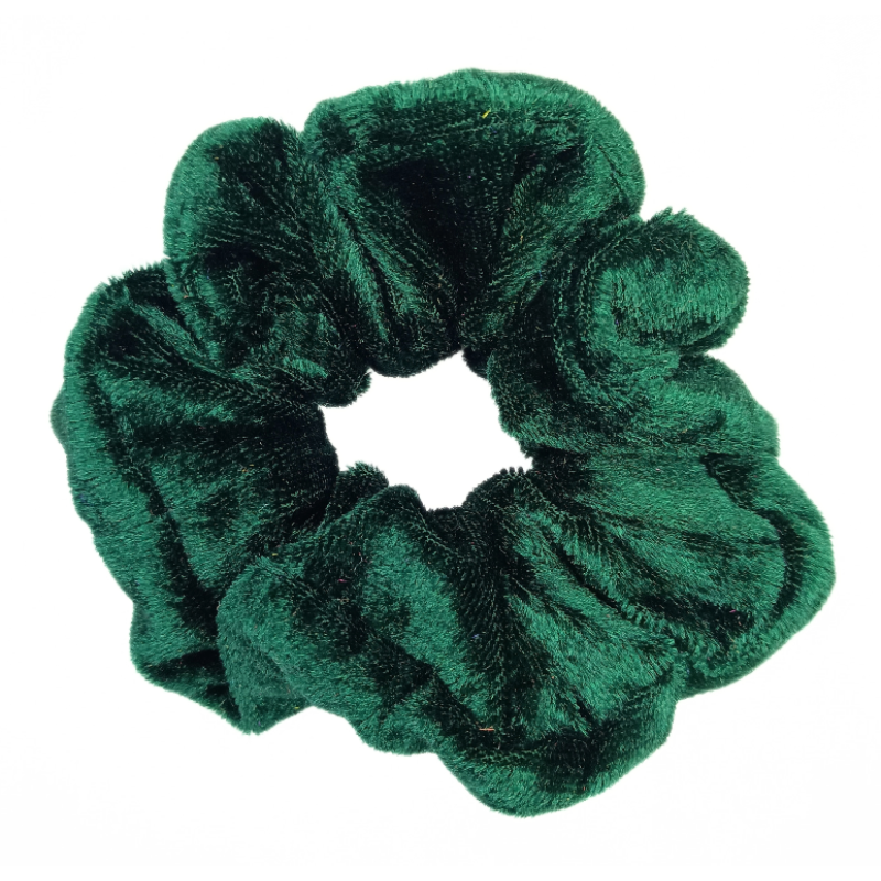 Bottle Green Velvet Scrunchie