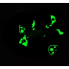 Glow in the Dark Teal Skulls Scrunchie