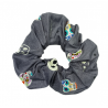 Glow in the Dark Grey Skulls Scrunchie