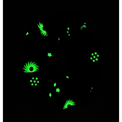 Glow in the Dark Purple Fireworks Scrunchie