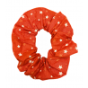 Glow in the Dark Orange Stars Halloween Scrunchie