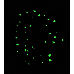 Glow in the Dark Orange Stars Halloween Scrunchie