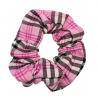 Pink Tartan Scrunchie