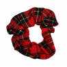 Red, Black & Gold Tartan Scrunchie