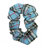 Light Blue Tartan Scrunchie