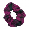 Purple and Dark Green Tartan Scrunchie