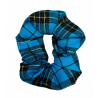 Blue, Black and Gold Tartan Scrunchie