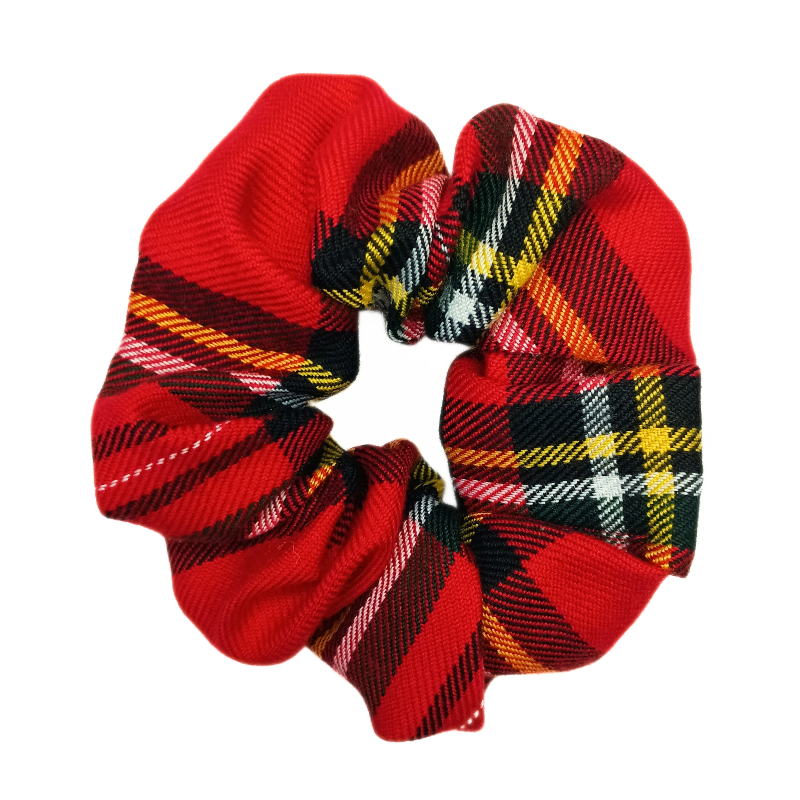 Red Tartan Scrunchie