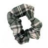 Pink and Grey Tartan Scrunchie