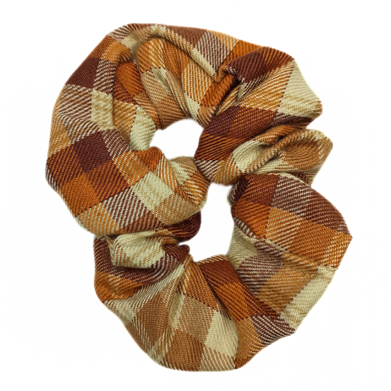 Autumn Tartan Scrunchie