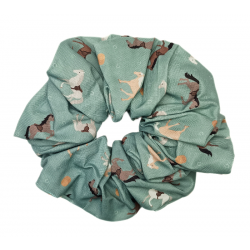 Teal Horse Mega Scrunchie