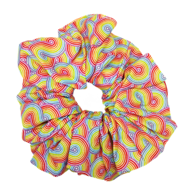Rainbow Swirl Mega Scrunchie