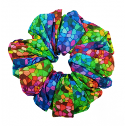 Rainbow Mosaic Mega Scrunchie