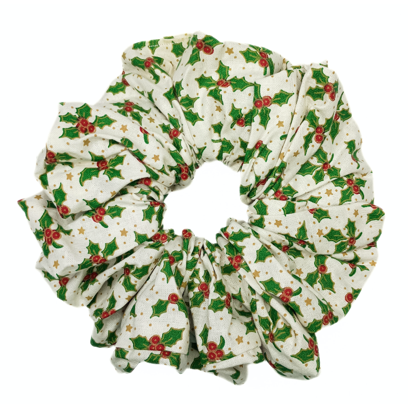 Holly Mega Christmas Scrunchie