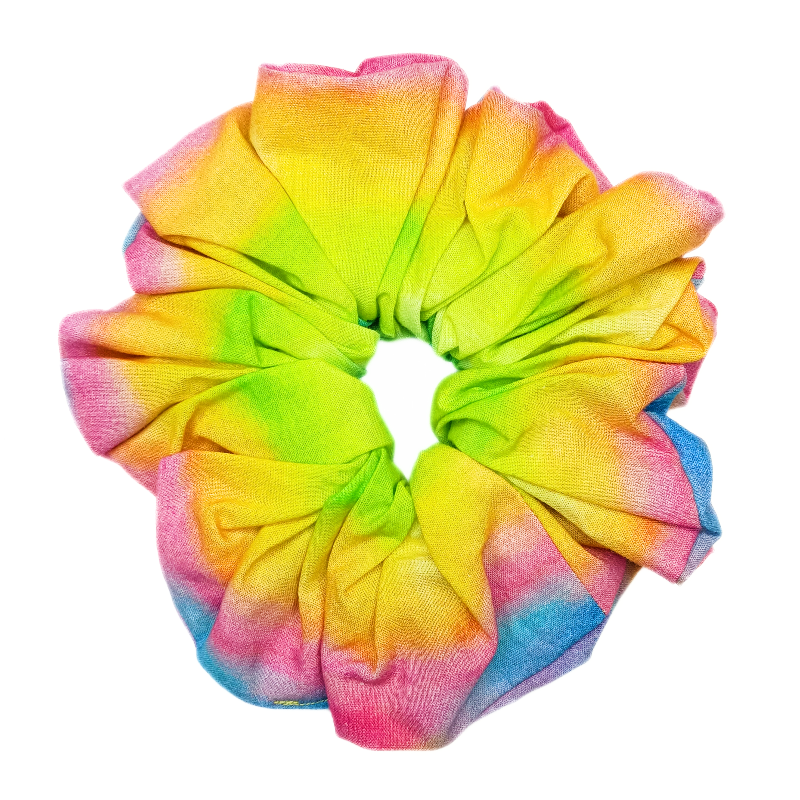 Rainbow Watercolour Mega Scrunchie