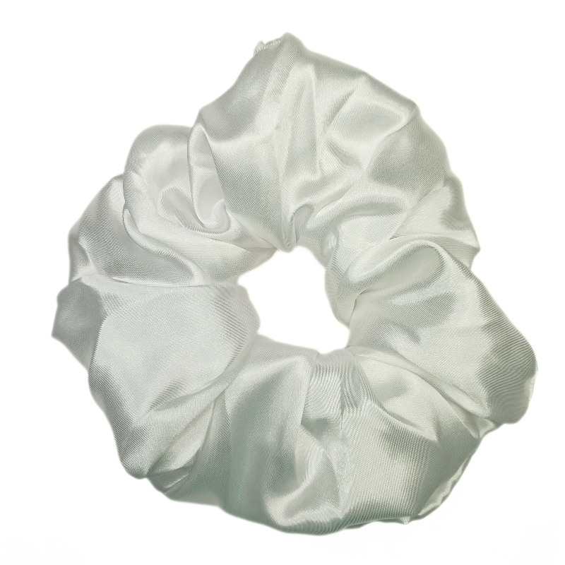 Satin White Mega Scrunchie