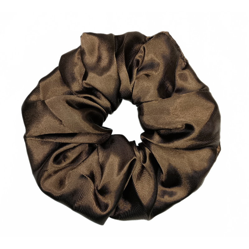 Satin Brown Mega Scrunchie