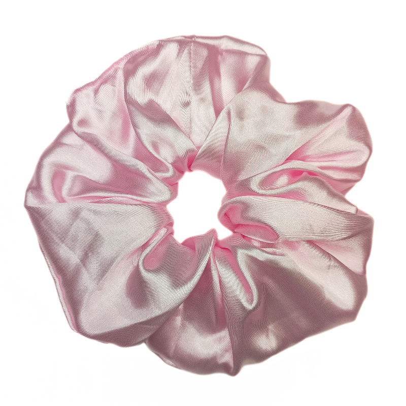 Satin Pink Mega Scrunchie
