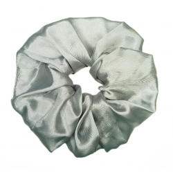 Satin Silver Mega Scrunchie