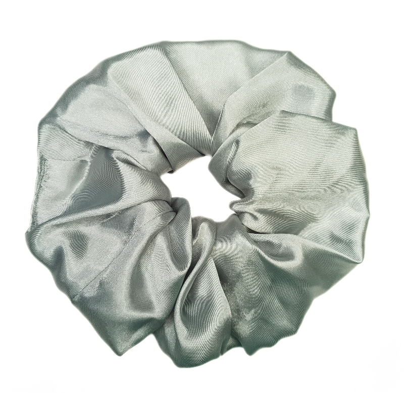 Satin Silver Mega Scrunchie