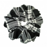 Black and White Tartan Mega Scrunchie