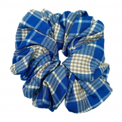 Blue and White Tartan Mega...
