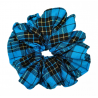 Blue, Black and Gold Tartan Mega Scrunchie