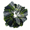 Green, Navy, Yellow and White Tartan Mega Scrunchie