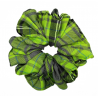 Lime and Grey Tartan Mega Scrunchie