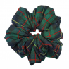 Navy, Green, Red and Yellow Tartan Mega Scrunchie