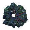 Navy, Green, White and Red Tartan Mega Scrunchie