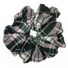 Pink, Black and White Tartan Mega Scrunchie