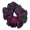 Purple and Dark Green Tartan Mega Scrunchie
