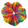 Rainbow Tartan Mega Scrunchie
