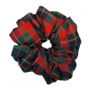 Red, Green, Navy and Gold Tartan Mega Scrunchie