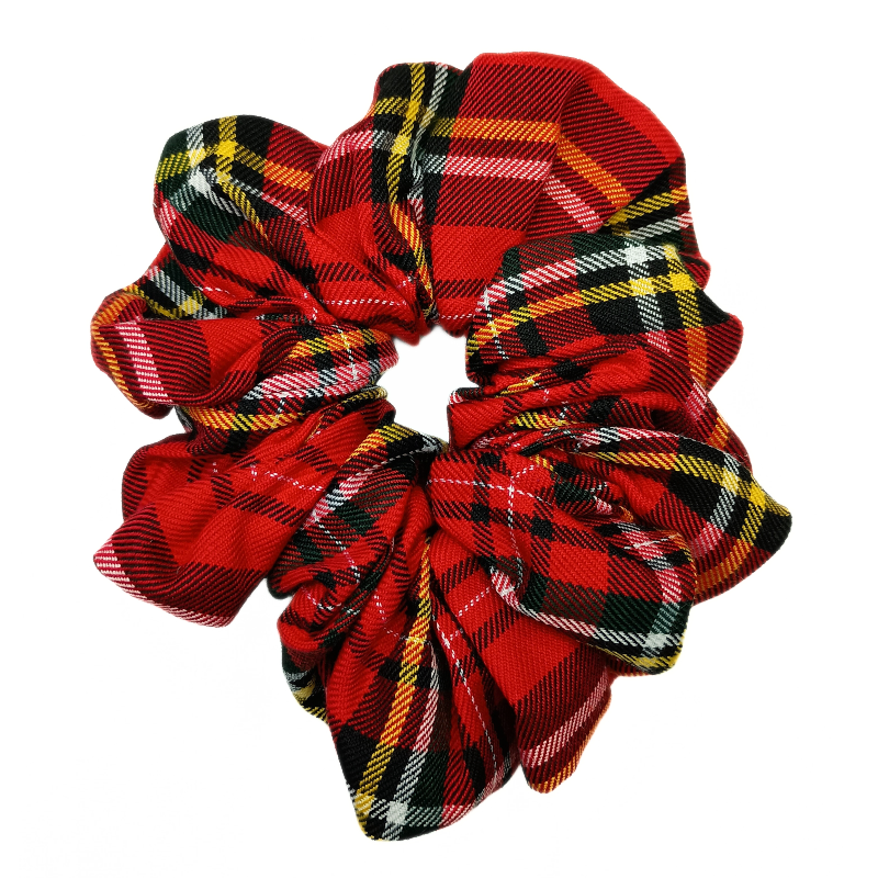 Red Tartan Mega Scrunchie