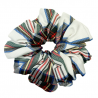 White, Green, Blue, Red and Yellow Tartan Mega Scrunchie