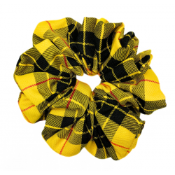 Yellow Tartan Mega Scrunchie