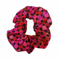 Pink Disco Spot Mini Scrunchie