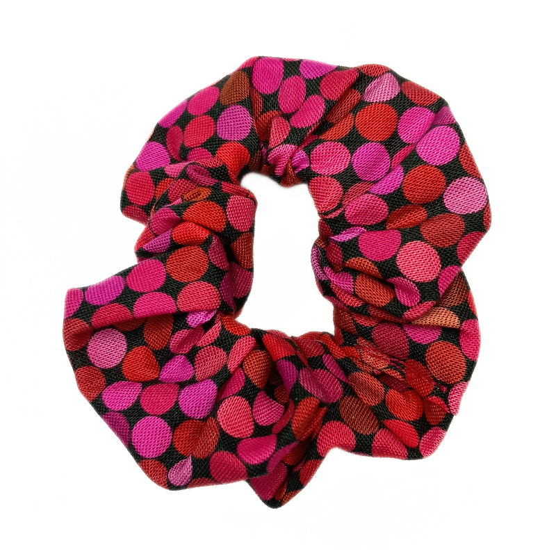 Pink Disco Spot Mini Scrunchie