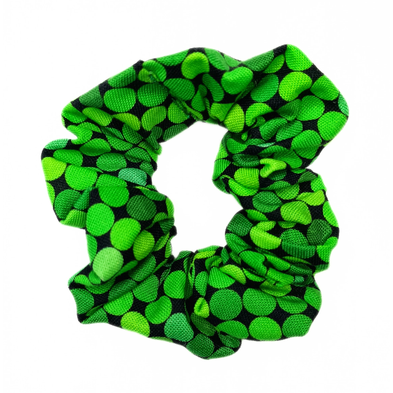 Green Disco Spot Mini Scrunchie
