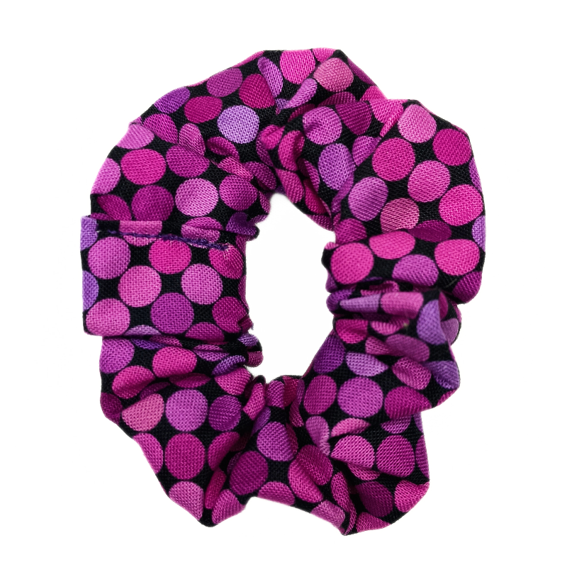 Purple Disco Spot Mini Scrunchie
