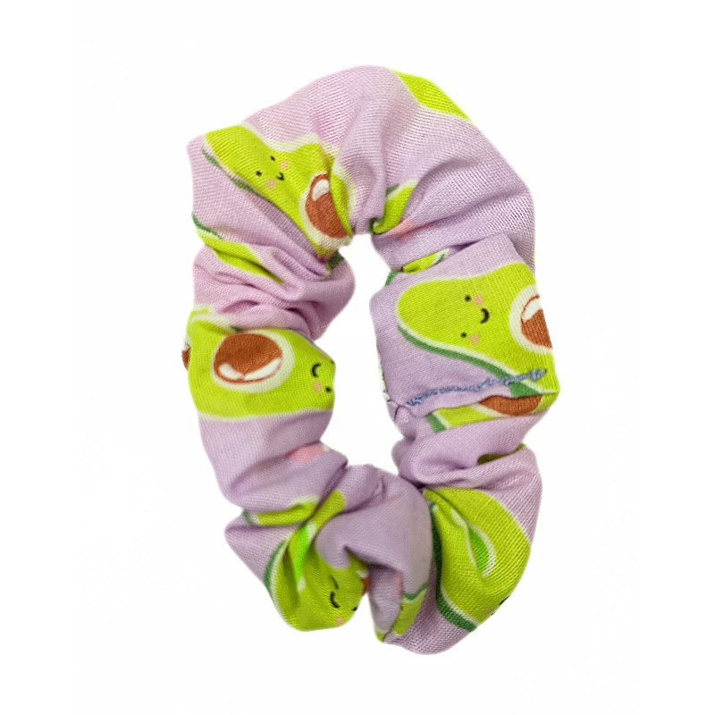 Purple Avocado Mini Scrunchie