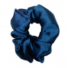 Navy Satin Mini Scrunchie