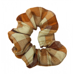 Autumn Tartan Mini Scrunchie