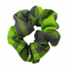 Lime and Grey Tartan Mini Scrunchie